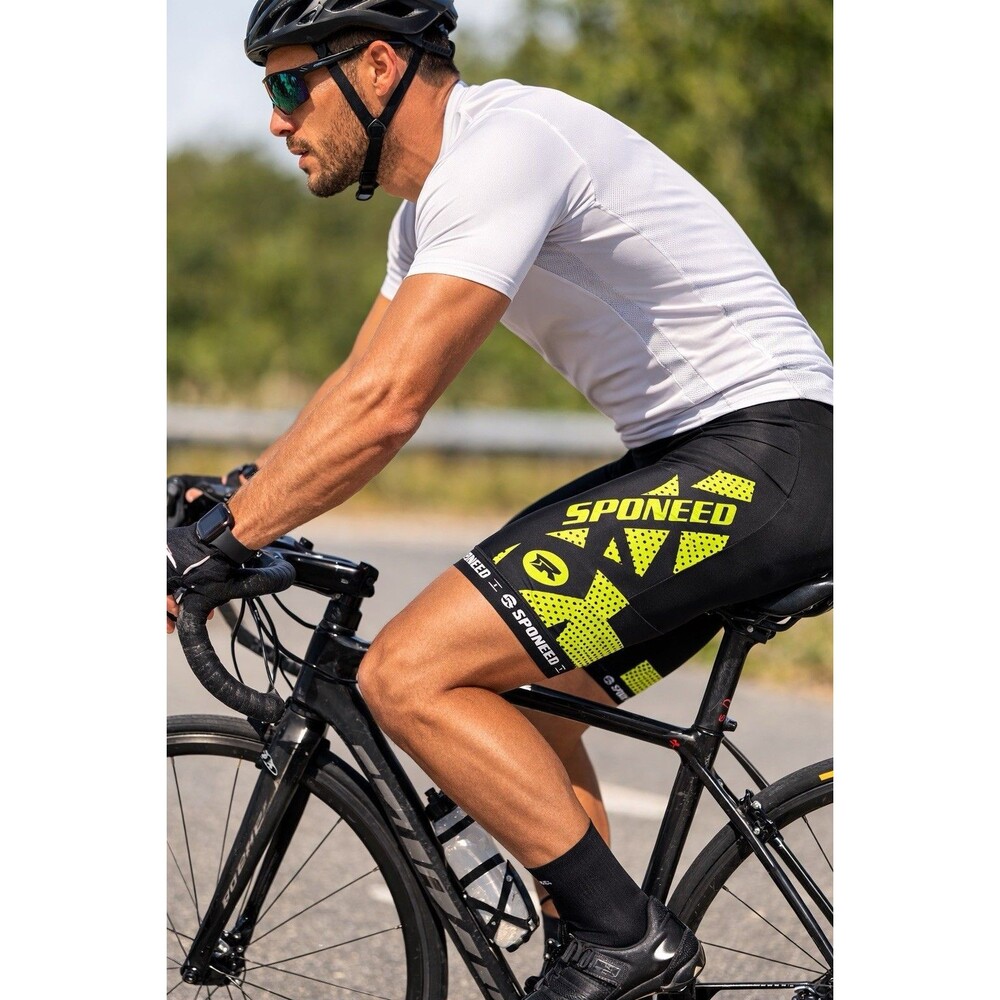 Men Cycling Shorts Padded Gel Bike Bicycle Black Neon Sponeed 4XL XXXL